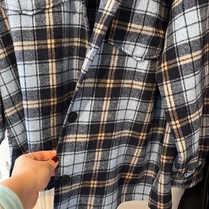 Forever 21 plaid button up sweater